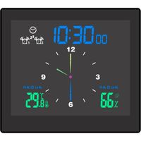 Bathroom Digital Clock Waterproof Temperature & Humidity Meter