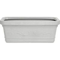 VASO RETTANGOLARE MAXI FESTONATO "BIANCO" 60X32X28HCM