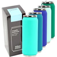YOKO DESIGN Turquoise Lattina isotermica, Acciaio Inossidabile, Turchese Soft Touch, 7 cm