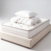 Materasso in Memory foam da 80x190 cm, completo di cuscino e piumone, Alto 15 cm, con design a zone differenziate
