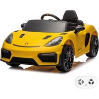 Porsche 718 Spyder RS - Coche Eléctrico para Niños 12V - 1 a 5 años - Amarillo