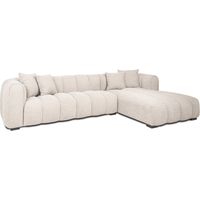 Canapé angle droit lounge beige - beige naturel chiné
