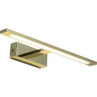 Lámpara de pared moderna para baño, colocada sobre el espejo, color dorado, 41 cm, color neutro, LED, 12 W, ISLA Light Prestige