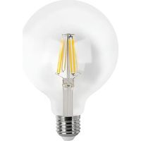 Ampoule globe à filament LED E27 G95 (8 W 2700 K 800 lm) IP20 Ø 9,5 x 12,5 cm transparente