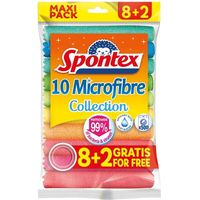 Spontex Mikrofasertücher mehrfarbig Packung mit 10