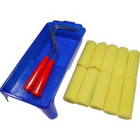 Farbroller Set 13 teilig Farbwanne Bügel Schaumstoff Farbwalzen