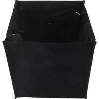 Sac de rangement portable en nylon noir pour corde d'escalade, panier pliable pour équipement de grimpe.