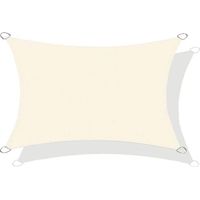 Rechteckiges, wasserdichtes Sonnensegel, UV-beständige Pergola/Carport für Terrasse, Garten, Gewächshaus, Balkon und Camping, 2 x 5 m, Beige