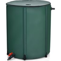 Costway – Récupérateur d'eau de pluie 225L pliable – Réservoir PVC renforcé Ø60 x 80 cm – Robinet de sortie 3/4' – Filtre anti-débris