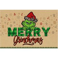Aiperq Merry Christmas Front Door Mat Christmas Decoration Entrance Door Mat Non-slip Floor Mat Absorbent Indoor Rug Outdoor Holiday Decoration 3523 Inch