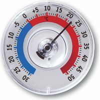 Analoges Fenster-Thermometer "Twatcher" mit schneller Montage durch Saugnapf