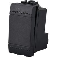 Serie Civile A2ZWORLD MBL Nero Compatibile Con Bticino Living International (Pulsante NO)