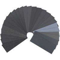 Papier de verre 60/120/240/400/600/800/1200/2000/2500/3000/5000/7000/10000 Grain Papier abrasif eau/sec 9 x 3,6 pouces, Utilisé pour polir le métal, le bois, les (26 Papier),