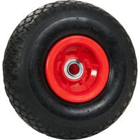 pro-bau-tec Ersatzrad für Sackkarre Kunststoff schwarz/rot Luftreifen
