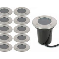 Lot de 10 Spots Encastrable de sol CANYON INOX 304 GU10 IP67