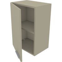 Libreria pensile moderna con anta e schienale - Montaggio rapido cabineo - Ecru cappuccino