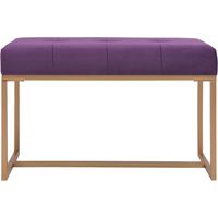 Banc d'intérieur,Banc 80 cm Violet Velours CFW65392