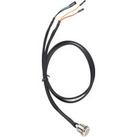 Interrupteur PC métallique avec bouton LED bleue pour tour de bureau