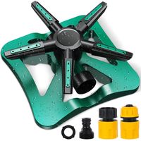 Arroseur de Jardin - Arrosage Automatique Gardena pour Un Arrosage à 360 Degrés à 5 Bras Oscillant - Arroseur Rotatif d'eau avec 20 Buses, Système de D'irrigation Pelouse de Jardin