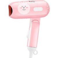 Sèche-cheveux mignon à motif dessin animé, pliable, à deux vitesses, pour étudiants ou pour la maison. Mini sèche-cheveux portable.-pink