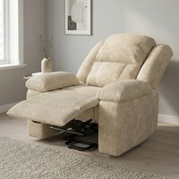 Poltrona Massaggiante Elettrica Alzapersona, 102x93x106cm, Poltrona Relax Reclinabile con 8 Punti di Massaggio e Riscaldamento, Tessuto Tecnologico, Moderna, Marrone