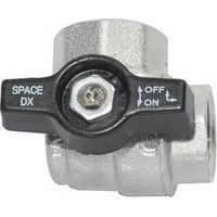 ROBINET À BOISSEAU SPHÉRIQUE D'ANGLE FF AVEC PAPILLON NOIR Taille : 3/4" DN 20