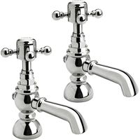 Comfrey Luxury Traditional Style Bath Taps Pair Cross Head Victorian Style