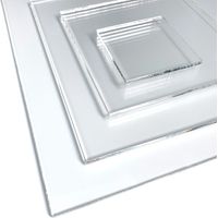 Plaque Verre Acrylique 2 mm. Feuille de verre acrylique transparent. Verre synthétique extrudé. Plaque PMMA XT. - 60 x 60 cm (600 x 600 mm)
