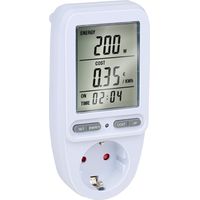 Grundig Zähler de Strom für Stecker - Zähler de Strom zum Sparen de Kosten - Zähler de Kosten de Energie max. 3680 W - Zähler de Verbrauch de Energie mit LCD-Anzeige