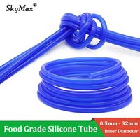 Tuyau flexible en silicone alimentaire bleu (diamètre intérieur 1 mm x diamètre extérieur 2 mm, 5 mètres) - Tuyau pour boissons gazeuses - Raccord de plomberie - 1 à 10 m