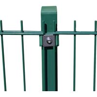 HOME DELUXE Doppelstabmattenzaun Pfosten MORATA - 2 x Metallpfosten H: 170 cm Anthrazit Gartenzaun Mattenzaun