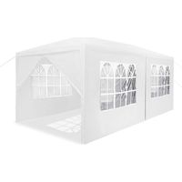 Froadp 3x6m Gazebo da giardino con 6 pareti, impermeabile, tenda per feste, struttura in acciaio, tendone, gazebo da giardino, tenda da sole, protezione solare, tenda da birra per giardino, matrimonio