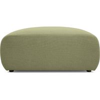 SACHA - Pouf en tissu chiné Vert 105x57x40cm