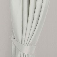 HOMESCAPES Embrasses à rideaux Crème - Motif chevron - Lot de 2