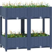 Lit surélevé-Jardinière surélevée-Bac de jardin surélevé 80x40x71 cm Polypropylène 914993