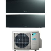 Climatizzatore Condizionatore Daikin Bluevolution Dual Split Inverter serie EMURA BLACK III 9+12 con 2MXM68N R-32 Wi-Fi Integrato 9000+12000 Colore Nero - Garanzia Italiana