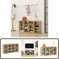 Banc à chaussures Chêne sonoma 103x30x54,5 cm Bois d’ingénierie - Meuble Rangement Chaussures - Banc Chaussure - Armoire Chaussure - Organiseur Chaussures - Range Chaussures