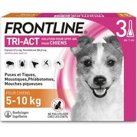 FRONTLINE TRI-ACT DOG - ANTI-PULCI E ANTI-ZECCO PER CANI - 5-10 KG - 3 PIPETTE 14162