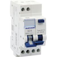 24032 Eur'ohm Disjoncteur Différentiel 32a 1p+n Courbe C 30ma Connexion à Vis Type Ac Nf