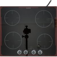 Klarstein Kochheld Cocina de inducción de 4 zonas, 6000W y perillas Vidrio negro
