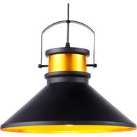 Teamson Home LED Pendelleuchte Schwarz Modern Hanging Ceiling Lighting VN-L00036-EU