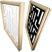 NO WAY - Modules décoratifs en bois et PVC - Couleur : blanc - Dimension : 48x48 cm