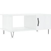vidaXL Tavolino da Salotto Bianco Lucido 90x50x40 cm Legno Multistrato