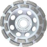 Ecleanfy - Meule boisseau diamantée 125 mm universelle pour béton et pierre - Double rangée, fixation 22,2 mm