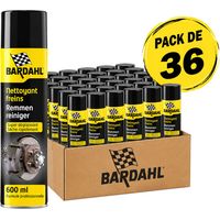 Pack de 36 nettoyants freins 600ml – Dégraissant ultra puissant – Buse orientable 360° – Séchage rapide sans traces – Bardahl