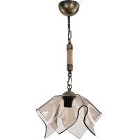 Volga Pendelleuchte MDL3781 Antikgold und Rauchglas