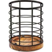Éviers de cuisine à base en bois, noir