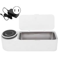 Nettoyeur ultrasonique MK188, cuve de nettoyage 650ml haute fréquence, machine à ultrasons blanche, prise US 110V AC, bain à ultrasons mini professionnel