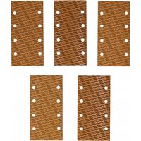 Papel de lija antiobstrucción n.° 80, 92 x 182 mm, velcro, 5 unidades