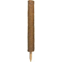 Tuteur en fibre de coco 60 cm – Piquet en acacia – Support naturel et esthétique pour plantes – Diamètre 4 cm – Ecobiotex